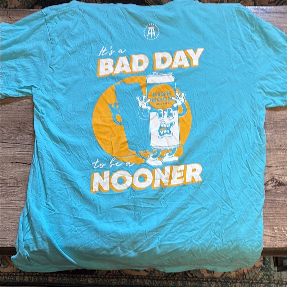 Barstool Sports High Noon Comfort Colors Blue and Yellow Graphic Tee